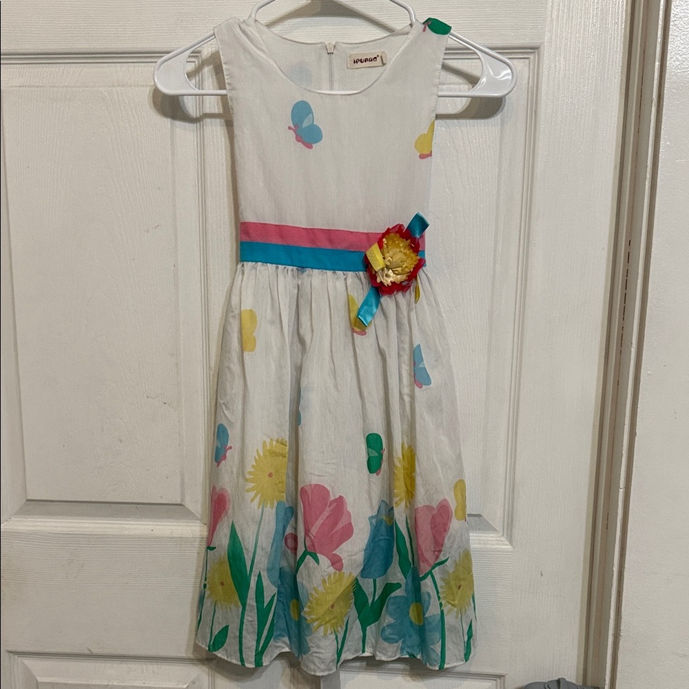 Charming Kids Dress with Floral Accents